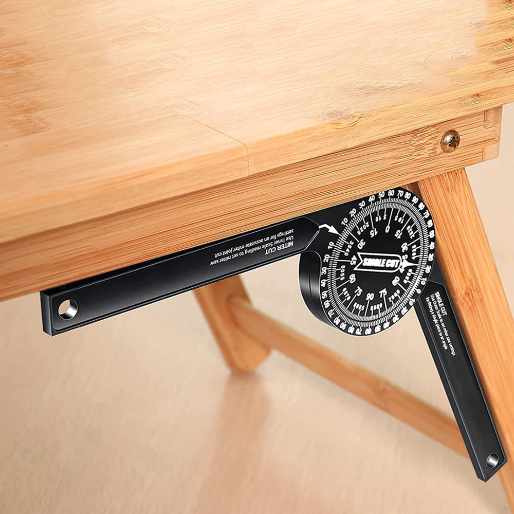 7.28 Inch Aluminum Miter Saw Protractor Angle Finder with Precision Laser Markings