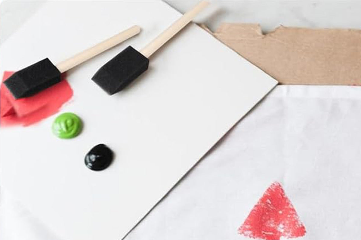 20Pcs 1 Inch Sponge Paint Brush Set Wood Handle Craft Touch Up Stain Brush