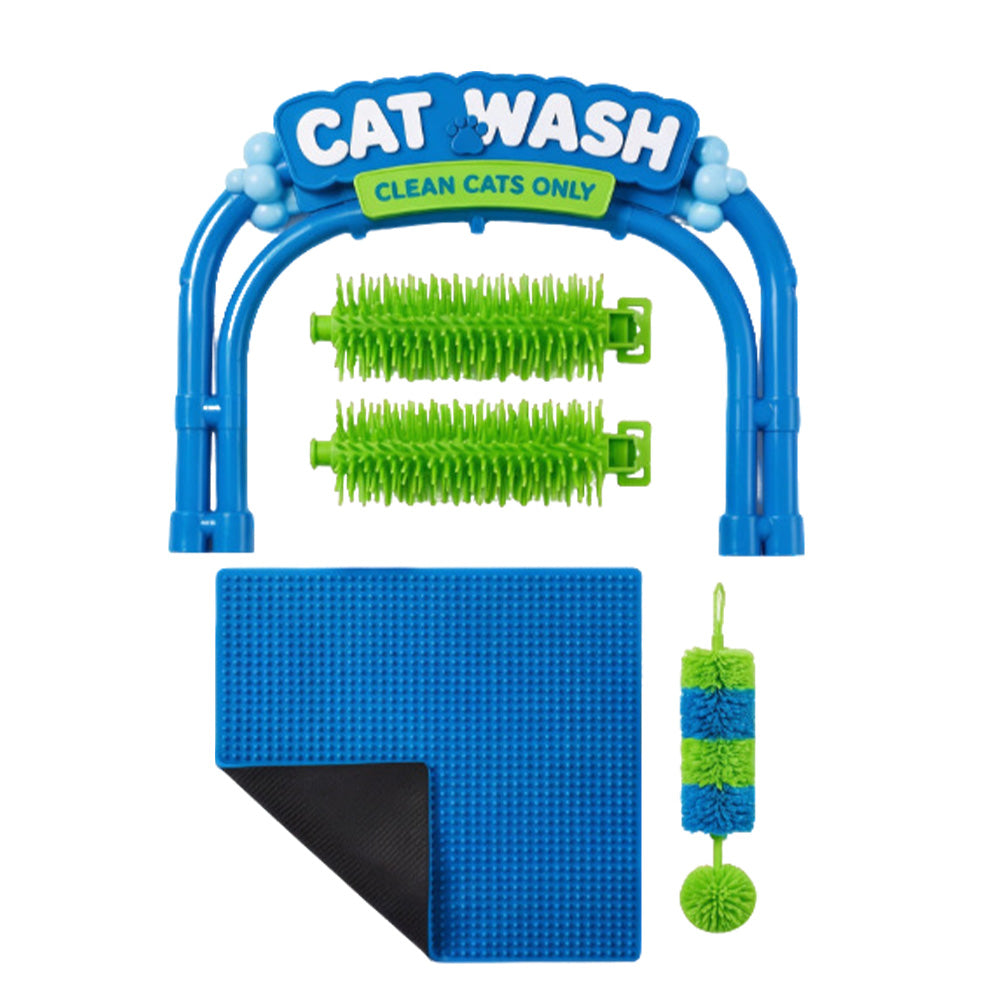 Cat Grooming Arch Station Kit for Self Brushing and Play