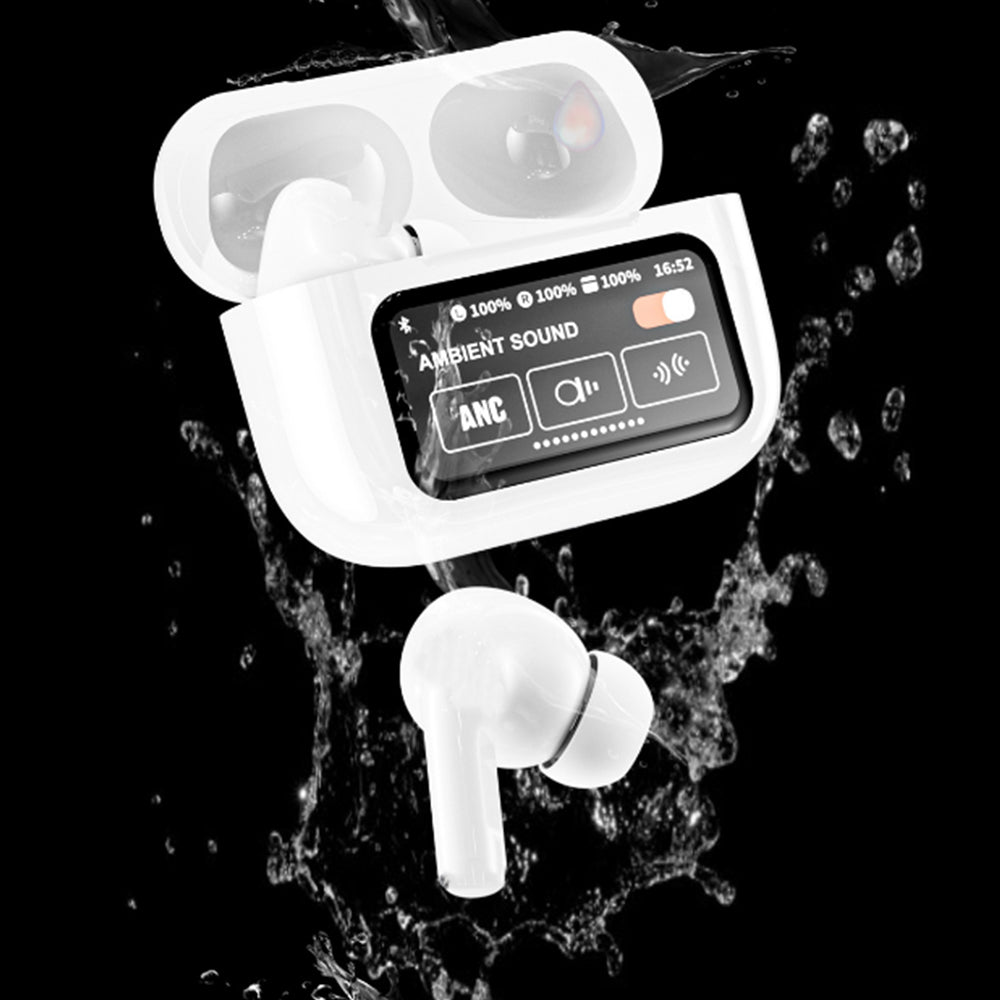 Smart LCD Display Bluetooth Earbuds Touch Screen Wireless Headphones