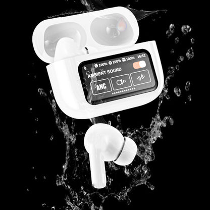 Smart LCD Display Bluetooth Earbuds Touch Screen Wireless Headphones