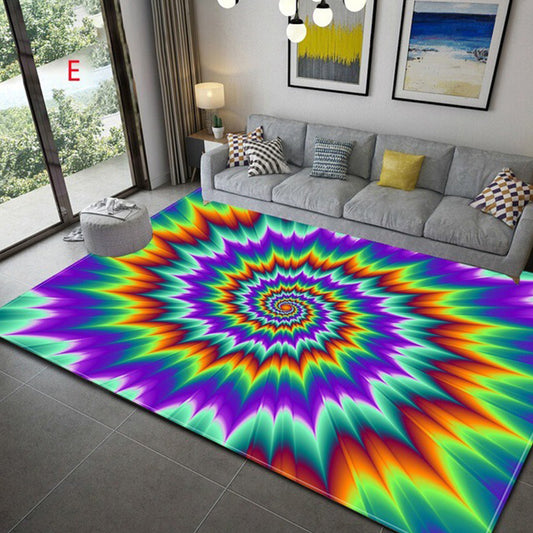 3D Optical Illusion Rug Non slip Floor Mat Living Room Rug Decor Rug Floor Mat for Bedroom Livingroom Rug Home Decor-Style 2