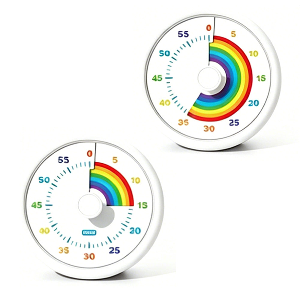 Visual Timer 60 Minute Countdown Clock Silent for Kitchen Classroom-White