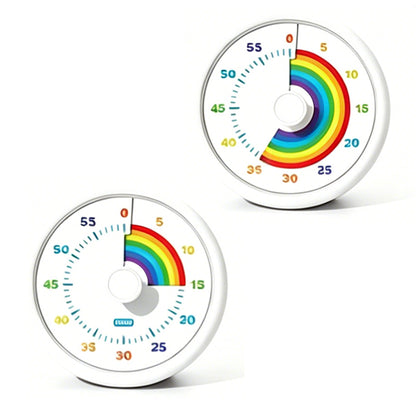 Visual Timer 60 Minute Countdown Clock Silent for Kitchen Classroom-White