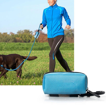 Dog Poop Bag Dispenser Pet Waste Bag Holder for Puppy Walking Cleanup Blue
