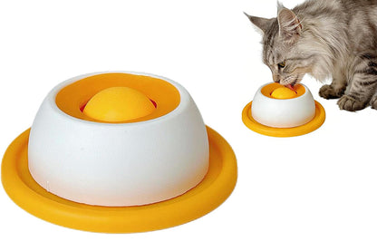Dog Licking Bowl Slow Feeder Bowls - Yellow