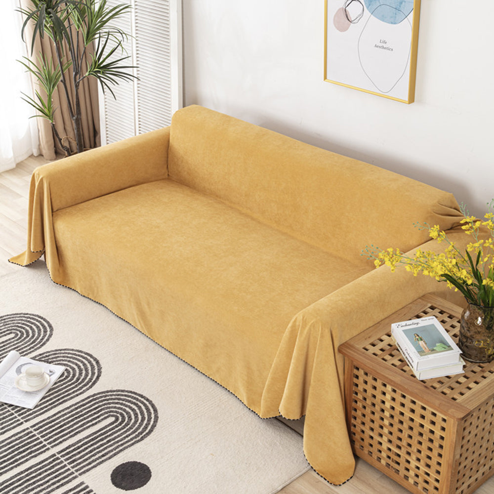 Four Seasons Universal Sofa Blanket Cover -Yellow