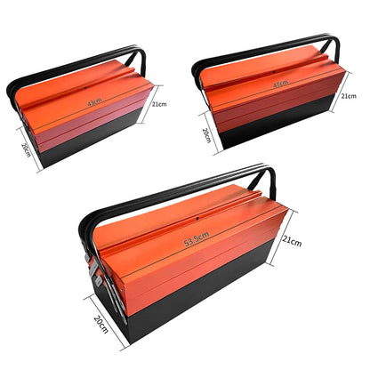 3 Tier Metal Tool Box with Handle Lock Hole