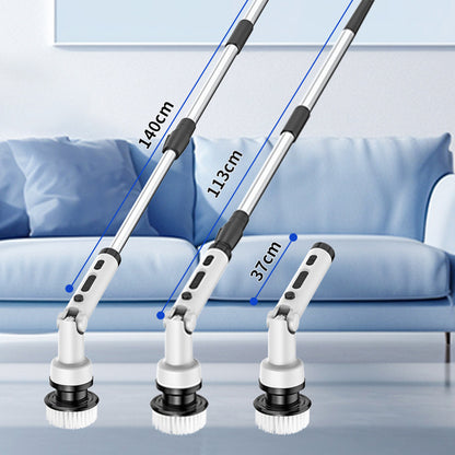 9 in 1 Cordless Spin Scrubber Electric Cleaning Brush Set-White