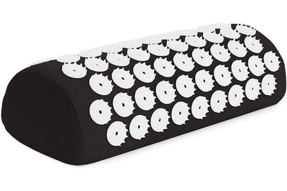 Back and Neck Pain Relief Acupressure Mat and Pillow Set-Black