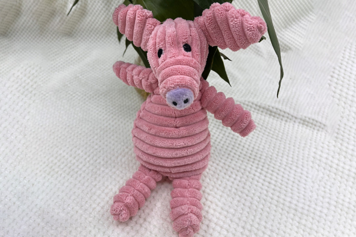 Cute Pet Dog Chew Toy Squeaker Squeaky Soft Plush Play Sound Puppy Teeth Toy-Pig