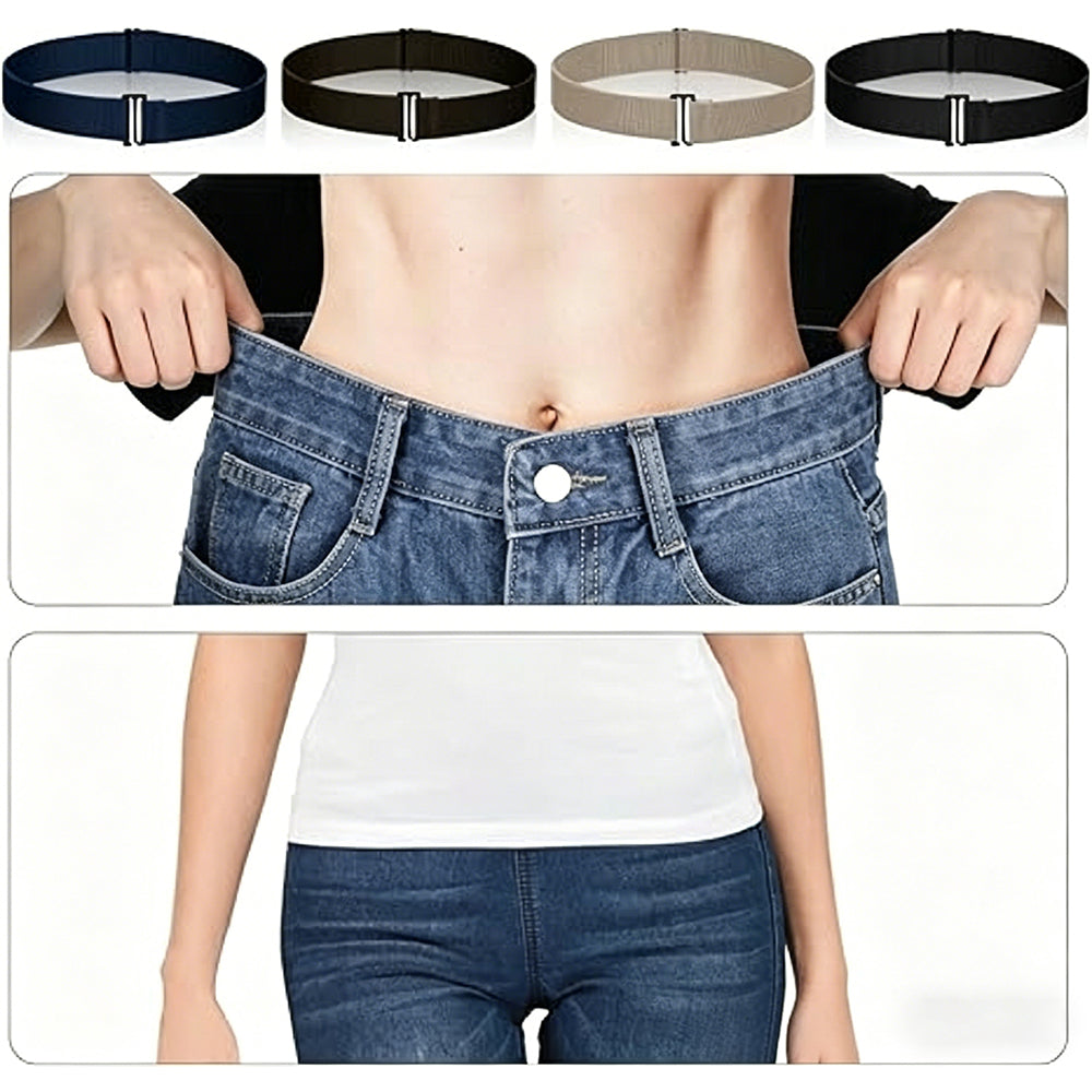 4Pcs Elastic Belt Stretch Invisible Waistband for Women Jeans Pants-Style1