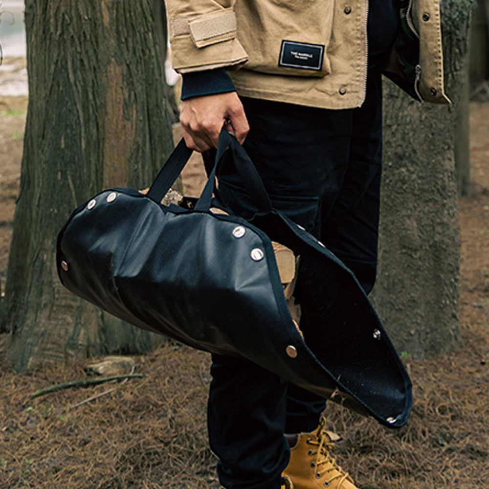 Camping Fireproof Mat Fire Pit Ember Blanket Flame Retardant Insulation Mat Firewood Bag