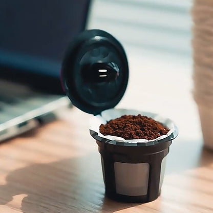 4 Piece Refillable Coffee Pods for Keurig K Cup Machines - Black
