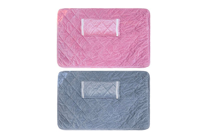 2Pcs USB Heating Pad Portable 5V Heated Travel Blanket Pads For Car Airplane-Grey And Pink