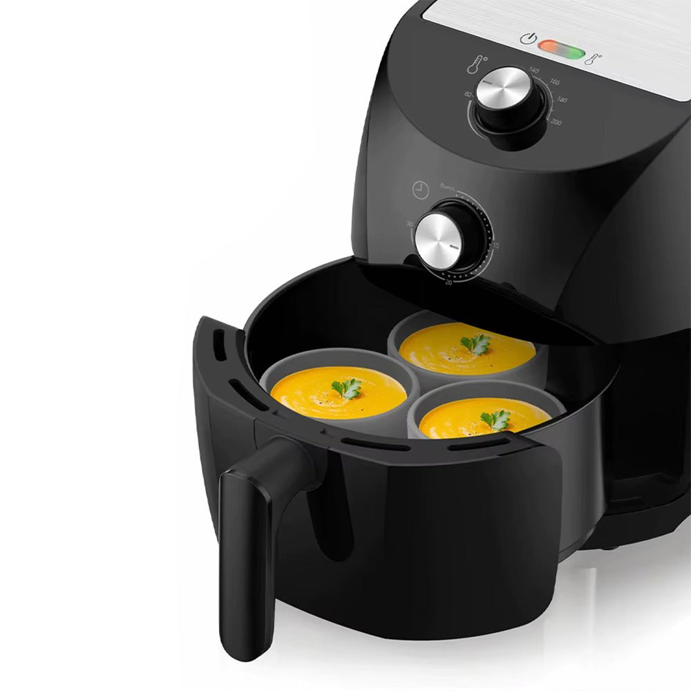 2Pcs Air Fryer Egg Mould Steam Egg Bowl SIlicone Muffins Cake Mold Baking Mold Grey