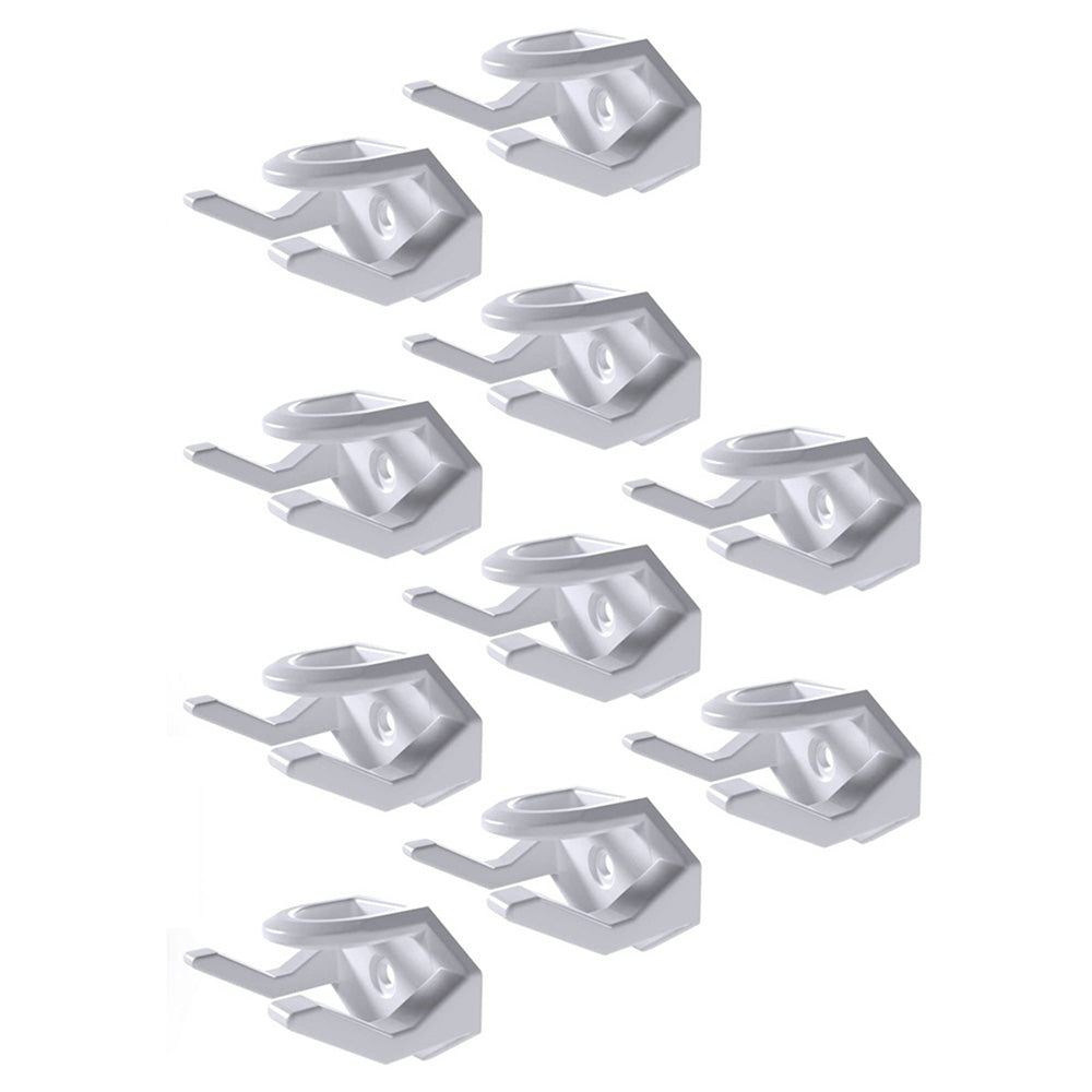10 Pack Adhesive Hat Hooks for Wall Strong Hat Rack for Baseball Caps No Drilling Hat Organizer Display-White