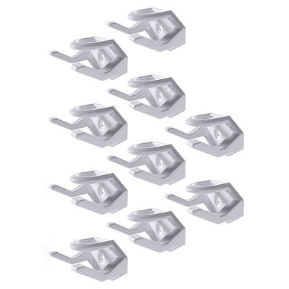 10 Pack Adhesive Hat Hooks for Wall Strong Hat Rack for Baseball Caps No Drilling Hat Organizer Display-White