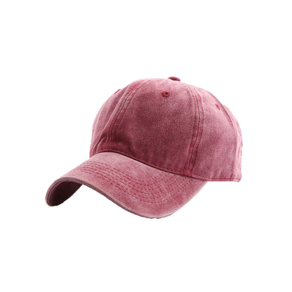 Casual Baseball Cap Adjustable Classic Sport Cap Solid Golf Dad Hat Wine Red