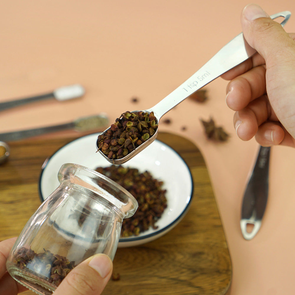 6Pcs Stainless Steel Measuring Cups & Spoons Set