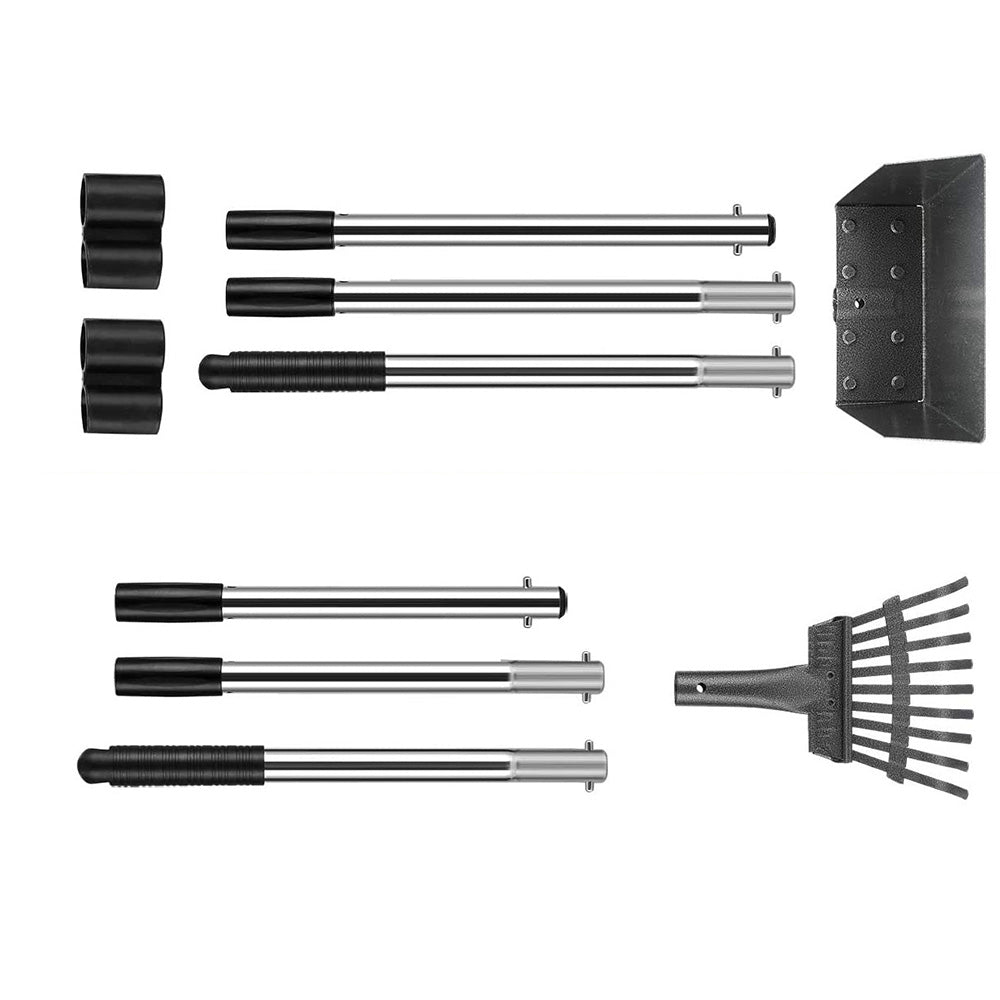 Dog Pooper Scooper with Poop Tray Long Handle Rake Scoop Pet Supplies Garden Tool