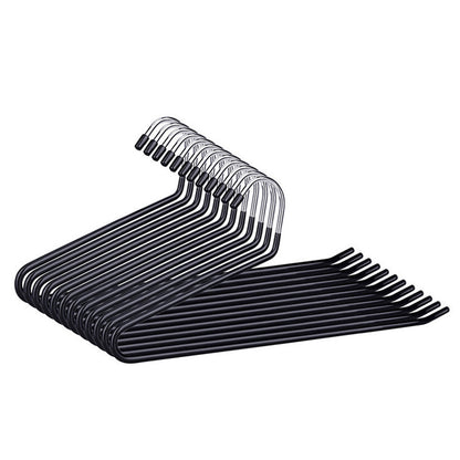 10 Pack Open Pant Hangers -Black