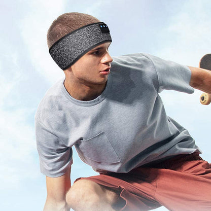 Sleep Headphones Eye Mask Wireless Sleep Headphones 5.2 Bluetooth Headband for Sleeping Sports -Gray