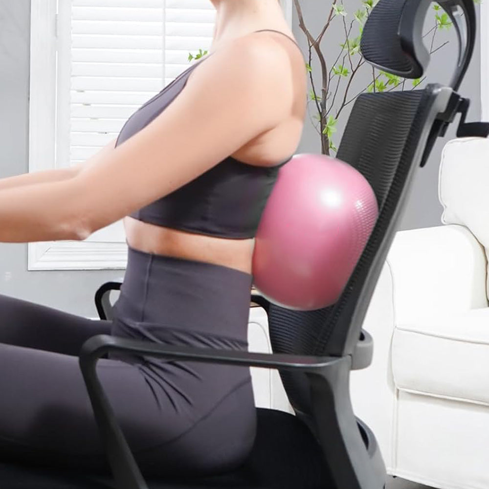 9 Inch Pilates Ball Mini Yoga Ball for Pelvic Floor Exercise Stability Ball for Home Office-pink