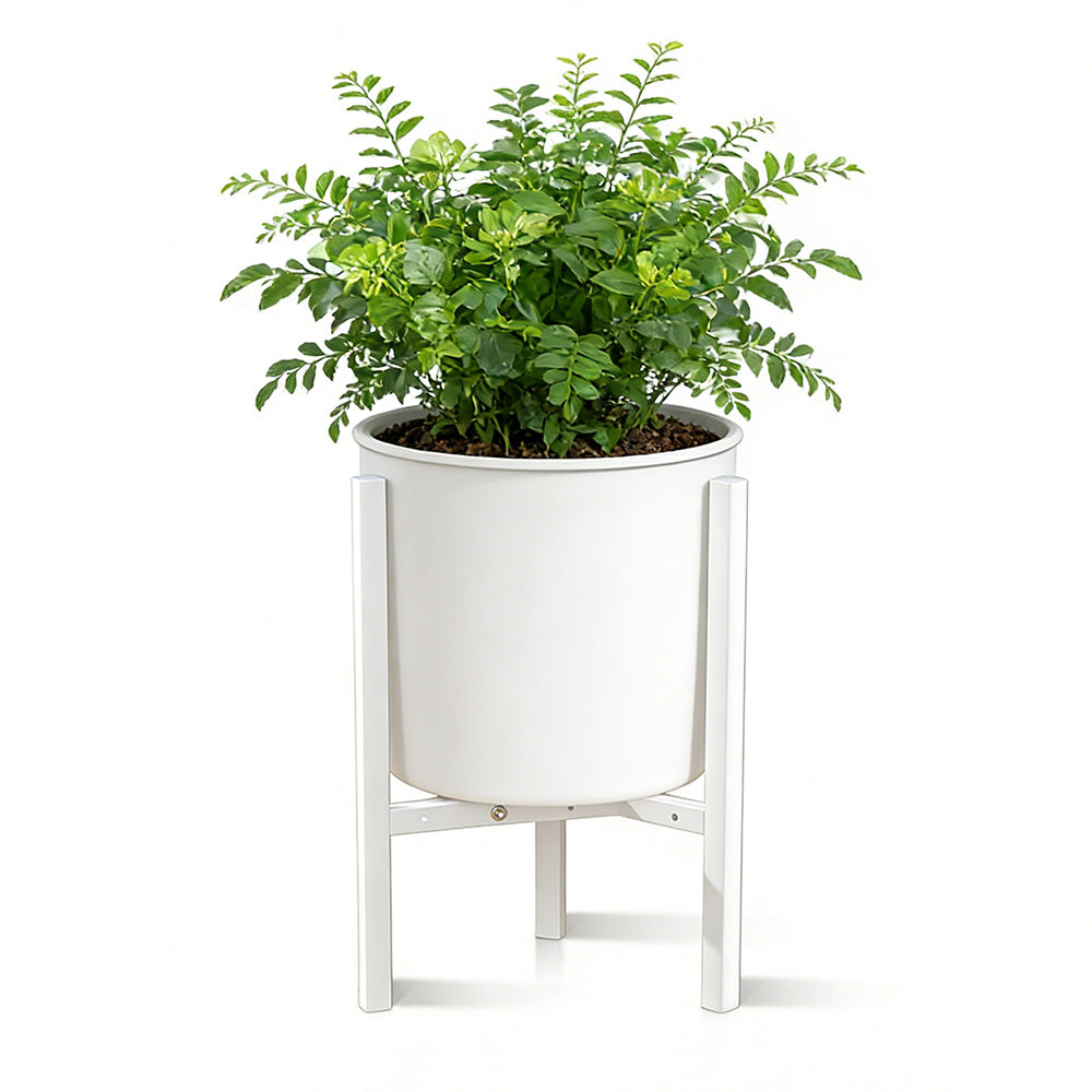 Plant Stand Indoor Adjustable Metal Heavy Duty Plant Stands Fits 23-32cm Pots-White