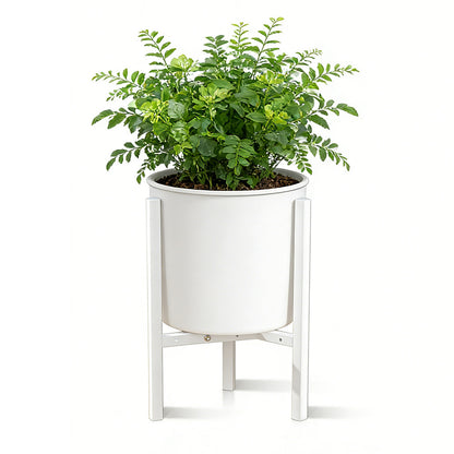 Plant Stand Indoor Adjustable Metal Heavy Duty Plant Stands Fits 23-32cm Pots-White