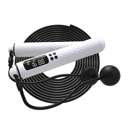 Smart Digital Jump Rope Set Accurately Skipping Rope Weighted Exercise Rope for Fitness Training White