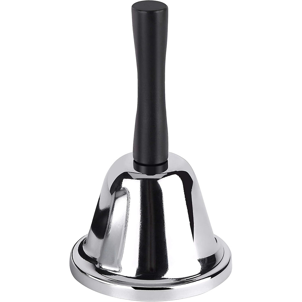 Metal Hand Bell Dinner Bell for Home School-Silver