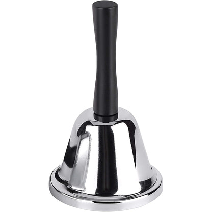 Metal Hand Bell Dinner Bell for Home School-Silver