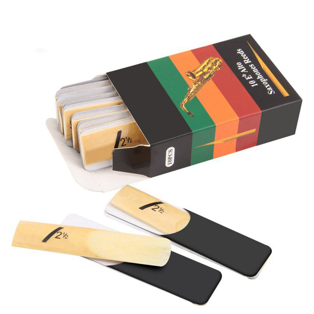 10 Pack Alto Saxophone Reeds Traditional Alto Sax Reeds - 2.0 Hardness