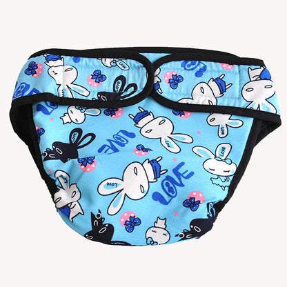Reusable Dog Diapers Cotton Washable Doggie Diapers-Blue