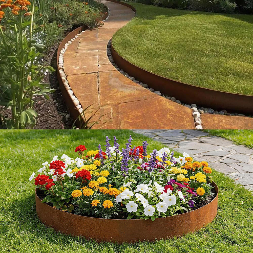 500x15x0.03 cm Corten Steel Garden Edging