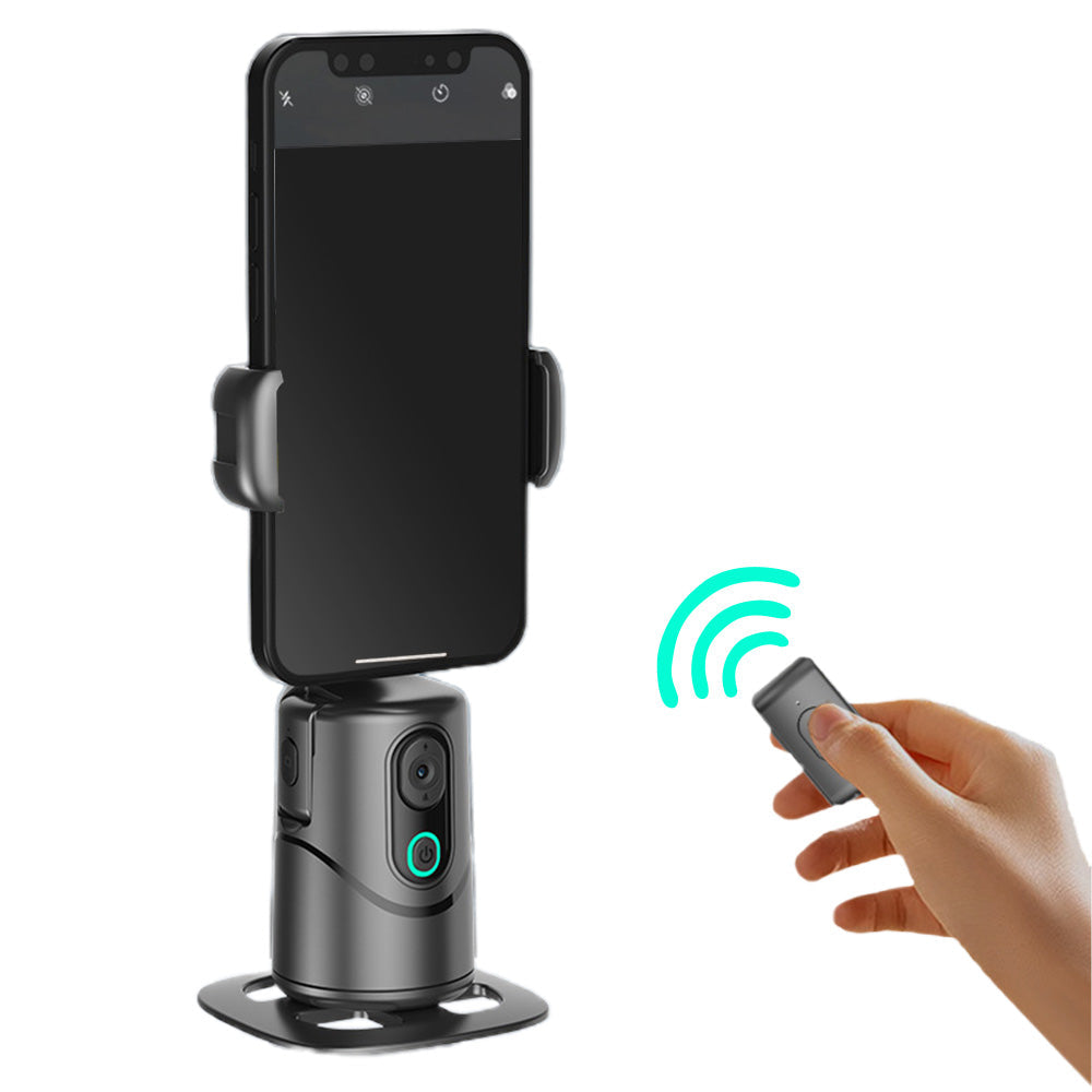 AI Smart Tracking Phone Gimbal 360-Degree Rotating  Gesture Control Bluetooth Remote Face and Body Tracking