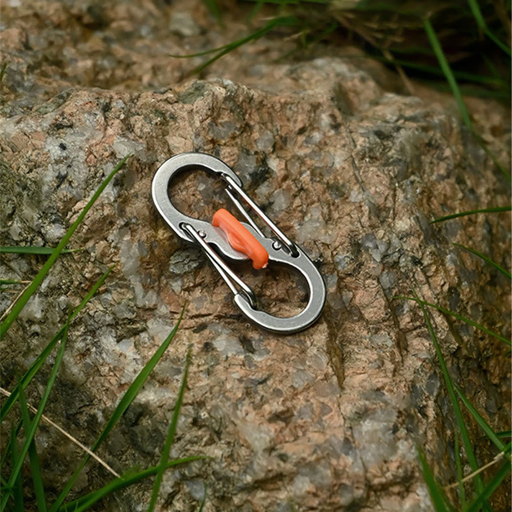 6Pcs Anti Theft S Carabiner Locking Keychain Clip Twist Lock Mini Carabiner Clip