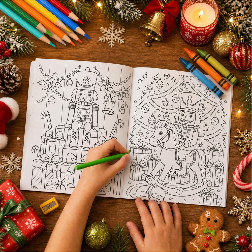10Pcs Christmas Coloring Books Santa Claus Snowman Designs Holiday Gift