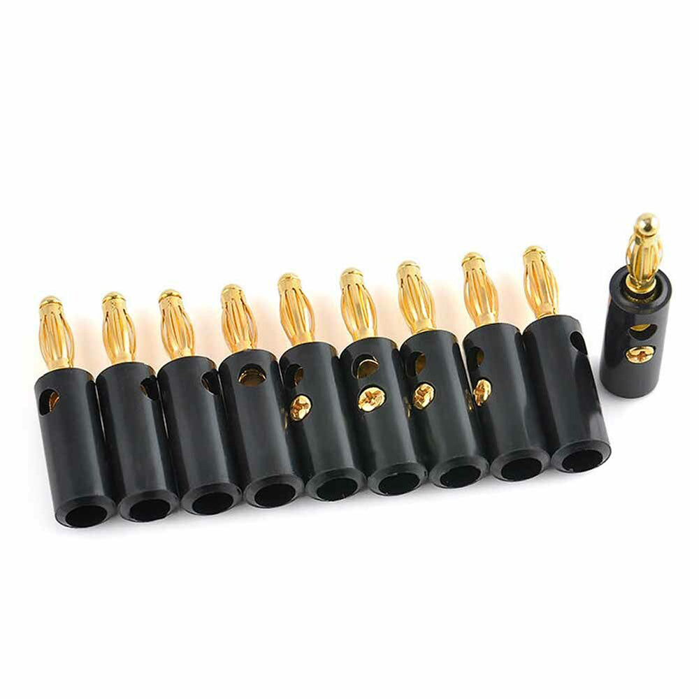 40 PCS Banana Plug Set 0.4cm Speaker Connectors-Black