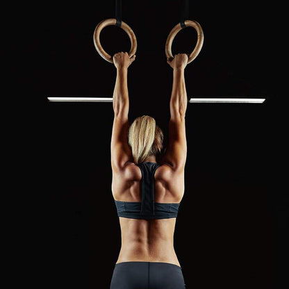 Wooden Gymnastic Rings Set Pull Up Gym Rings with Adjustable Straps for Workout Bodyweight Fitness Training