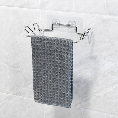 Set of 2 Pack Wall-Mounted Stainless Steel Trash Bag Holders Garbage Plastic Bags Racks