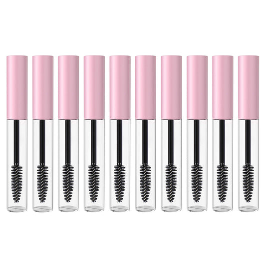 10 Pack 10ml PETG Empty Mascara Tubes with Inner Stoppers - Pink