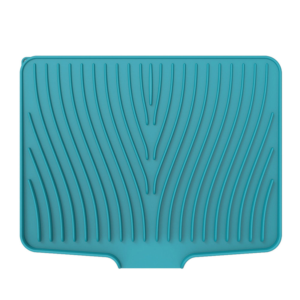 Silicone Dish Drying Mat for Kitchen Counter Non-Slip Drain Pad Green