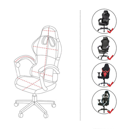 Stretchy Gaming Chair Cover Office Chair Swivel Chair Slipcover Black
