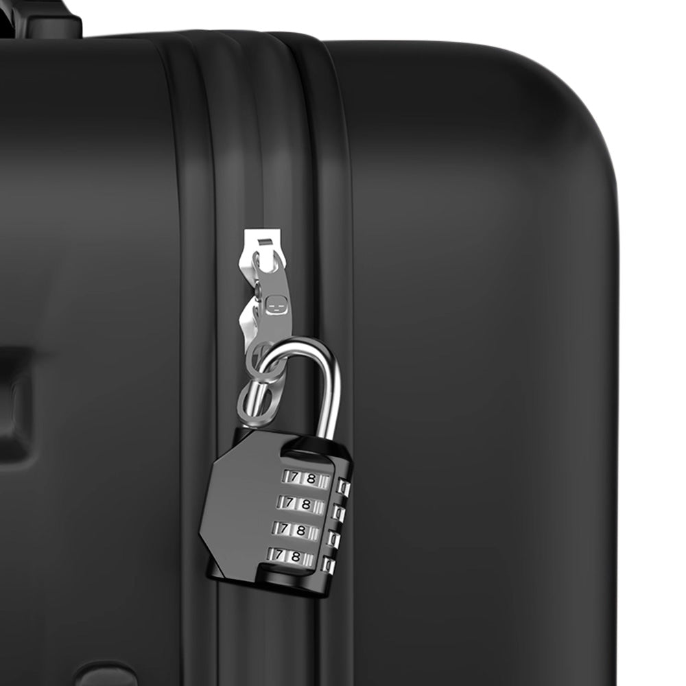 Black Combination Padlock 4-Digit Security Lock for Gym Locker and Luggage