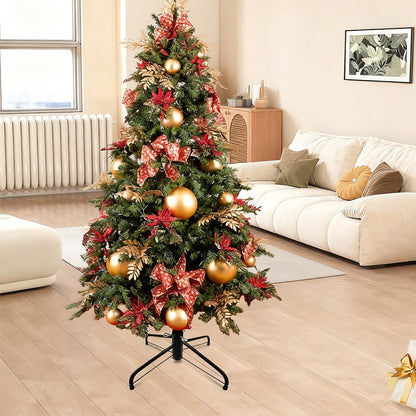 Metal Christmas Tree Stand with Folding Base Support for Artificial Holiday Tree