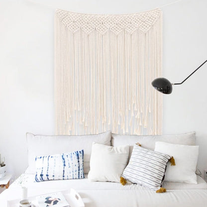 Boho Macrame Tapestry Woven Wall Hanging Tassel Macrame Home Wedding Party Decor
