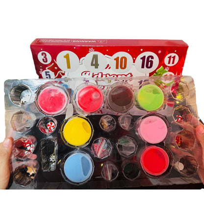 Kids 24 Days DIY Slime and Charms Kit Advent Calendar Xmas Countdown Calendars