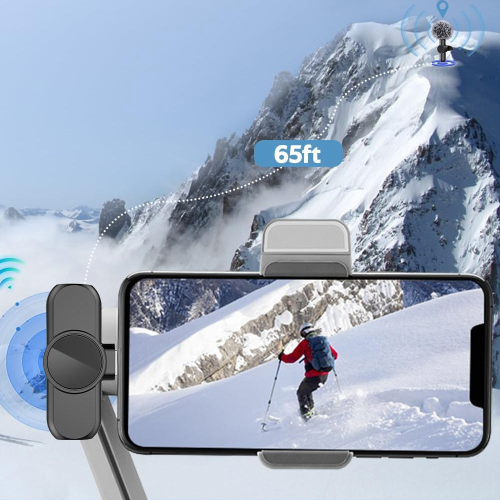 2-in-1 Wireless Lavalier Microphone for iPhone iPad Plug-Play Lapel Microphone for Recording Vlog Livestream